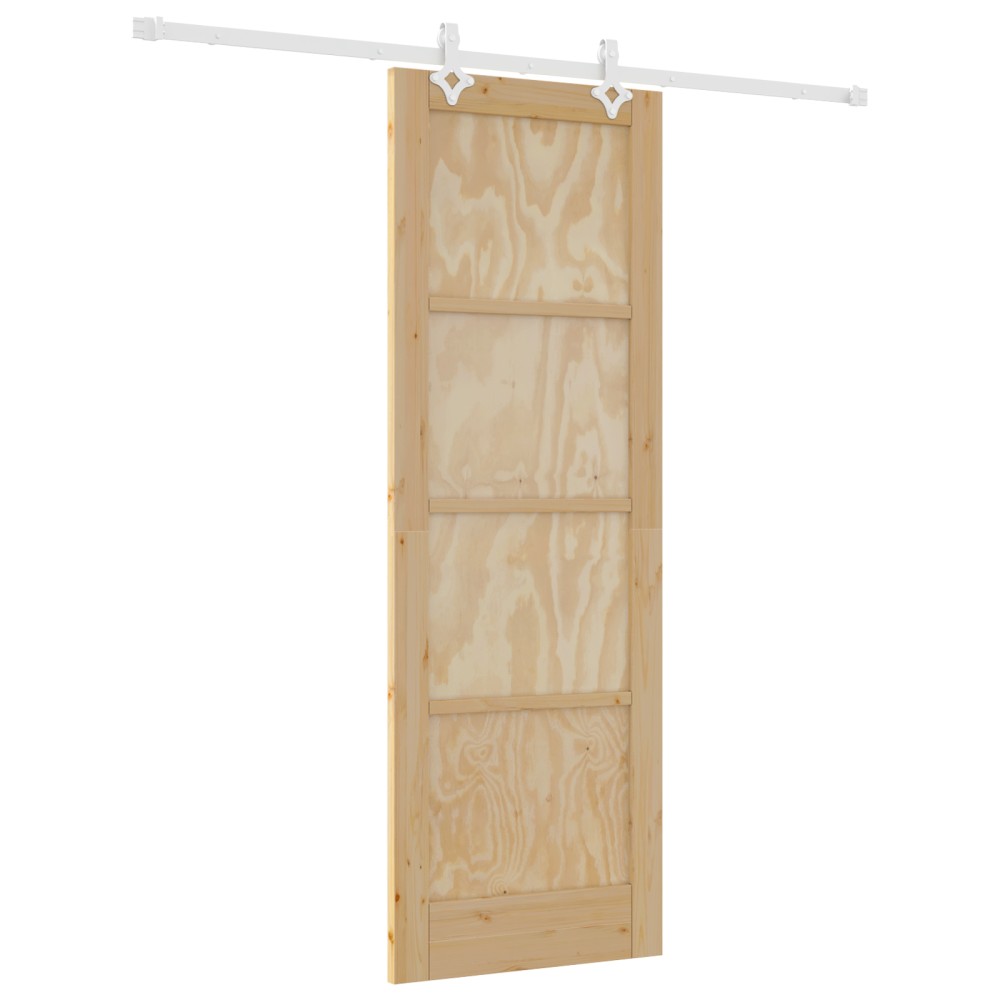 vidaXL Ușă Culisantă Manual Natural și alb 73.5 x 211 cm