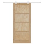 vidaXL Ușă Culisantă Manual Natural și alb 93 x 211 cm vidaXL Ușă Culisantă Manual Natural și alb 93 x 211 cm