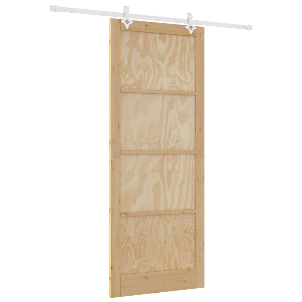 vidaXL Ușă Culisantă Manual Natural și alb 93 x 232 cm