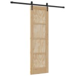 vidaXL Ușă glisantă Manual Natural și negru 61 x 198.5 cm vidaXL Ușă glisantă Manual Natural și negru 61 x 198.5 cm