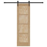 vidaXL Ușă glisantă Manual Natural și negru 61 x 198.5 cm vidaXL Ușă glisantă Manual Natural și negru 61 x 198.5 cm