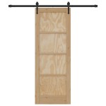 vidaXL Ușă glisantă Manual Natural și negru 73.5 x 198.5 cm vidaXL Ușă glisantă Manual Natural și negru 73.5 x 198.5 cm