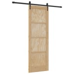 vidaXL Ușă glisantă Manual Natural și negru 73.5 x 211 cm vidaXL Ușă glisantă Manual Natural și negru 73.5 x 211 cm