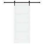 vidaXL Ușă glisantă Alb și negru 83 x 202 cm Lemn masiv de pin și oțel