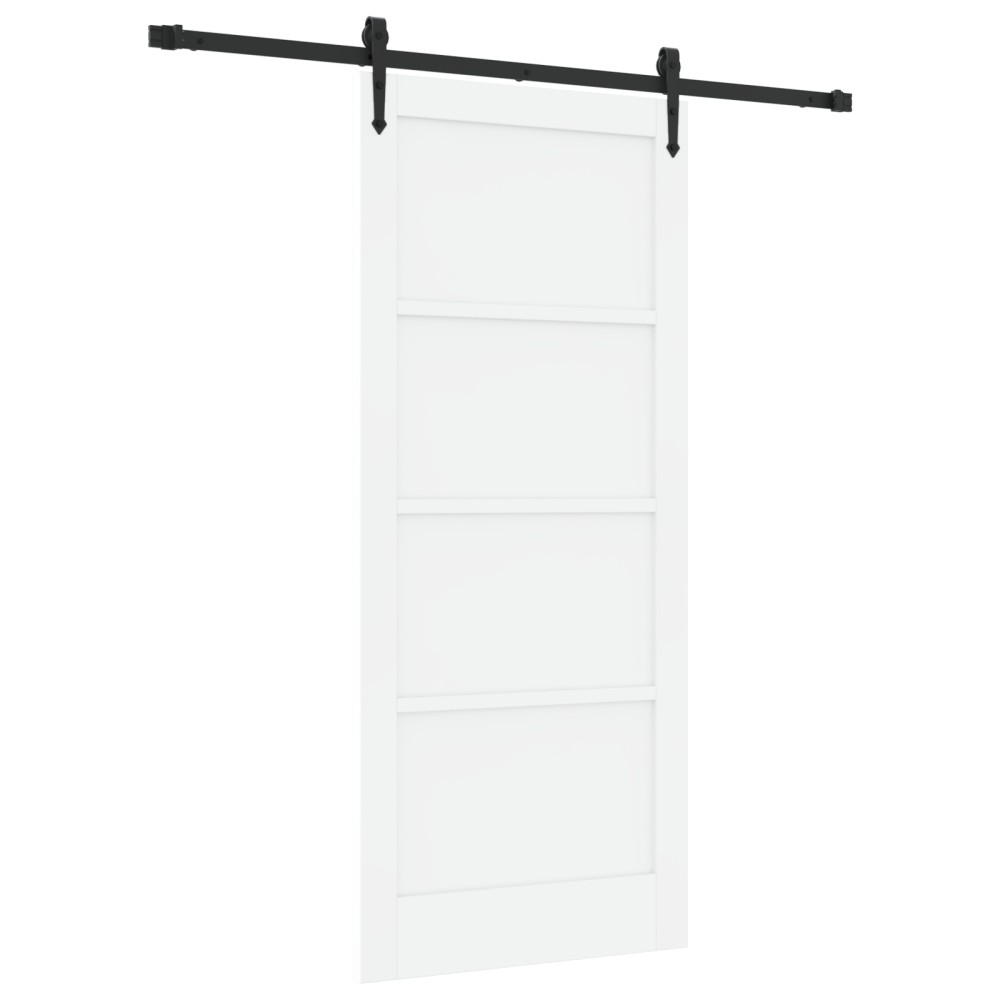 vidaXL Ușă glisantă Manual Alb și negru 86 x 198.5 cm