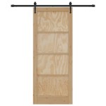 vidaXL Ușă glisantă Manual Natural și negru 86 x 211 cm vidaXL Ușă glisantă Manual Natural și negru 86 x 211 cm