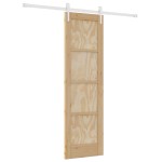 vidaXL Ușă glisantă Manual Natural și alb 61 x 198.5 cm