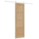 vidaXL Ușă glisantă Manual Natural și alb 61 x 198.5 cm