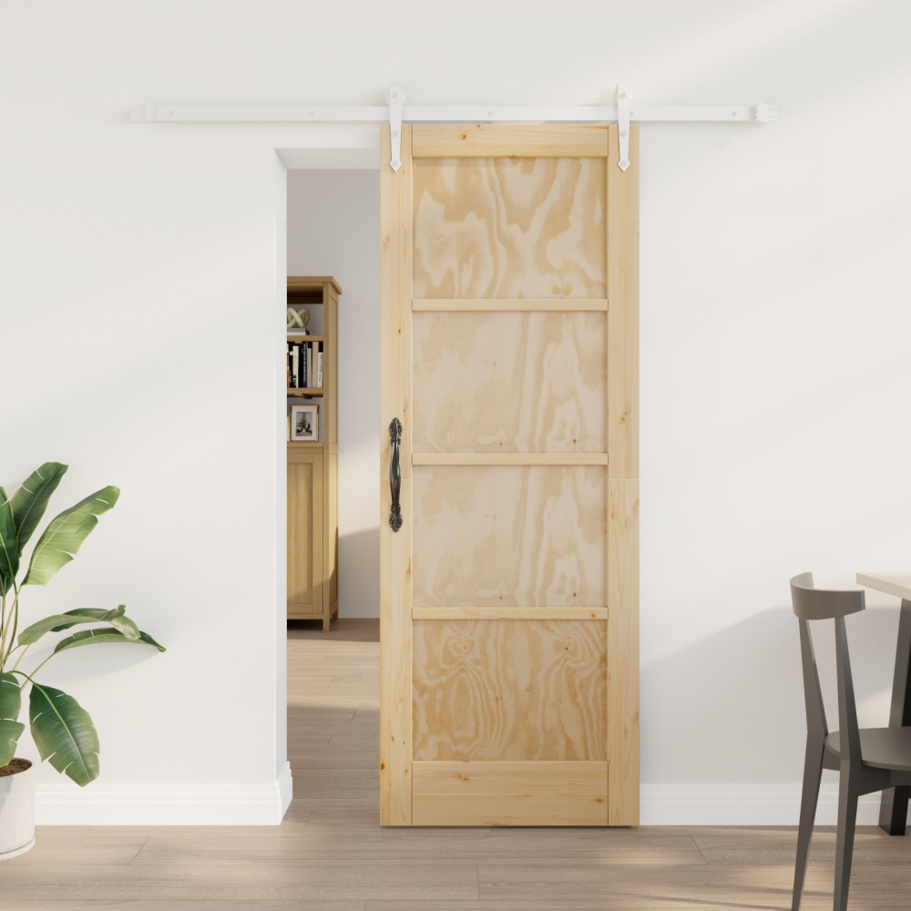 vidaXL Ușă glisantă Manual Natural și alb 73.5 x 198.5 cm