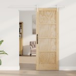 vidaXL Ușă glisantă Manual Natural și alb 73.5 x 198.5 cm vidaXL Ușă glisantă Manual Natural și alb 73.5 x 198.5 cm