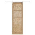 vidaXL Ușă glisantă Manual Natural și alb 78 x 232 cm