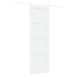 vidaXL Ușă glisantă Manual Alb 78 x 232 cm Lemn masiv de pin și oțel vidaXL Ușă glisantă Manual Alb 78 x 232 cm Lemn masiv de pin și oțel