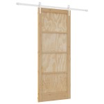 vidaXL Ușă glisantă Manual Natural și alb 83 x 202 cm
