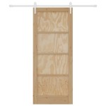 vidaXL Ușă glisantă Manual Natural și alb 83 x 202 cm