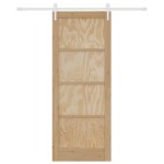 vidaXL Ușă glisantă Manual Natural și alb 83 x 211 cm