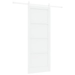 vidaXL Ușă glisantă Manual Alb 83 x 211 cm Lemn masiv de pin și oțel vidaXL Ușă glisantă Manual Alb 83 x 211 cm Lemn masiv de pin și oțel