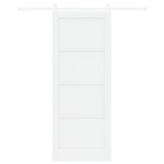 vidaXL Ușă glisantă Manual Alb 83 x 211 cm Lemn masiv de pin și oțel vidaXL Ușă glisantă Manual Alb 83 x 211 cm Lemn masiv de pin și oțel