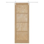 vidaXL Ușă glisantă Manual Natural și alb 83 x 232 cm