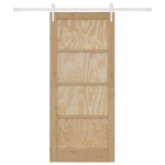 vidaXL Ușă glisantă Manual Natural și alb 86 x 198.5 cm