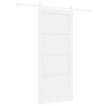 vidaXL Ușă glisantă Manual Alb 86 x 198.5 cm Lemn masiv de pin și oțel vidaXL Ușă glisantă Manual Alb 86 x 198.5 cm Lemn masiv de pin și oțel