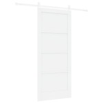 vidaXL Ușă glisantă Manual Alb 86 x 198.5 cm Lemn masiv de pin și oțel vidaXL Ușă glisantă Manual Alb 86 x 198.5 cm Lemn masiv de pin și oțel