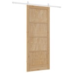 vidaXL Ușă glisantă Manual Natural și alb 86 x 211 cm