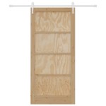 vidaXL Ușă glisantă Manual Natural și alb 93 x 202 cm vidaXL Ușă glisantă Manual Natural și alb 93 x 202 cm