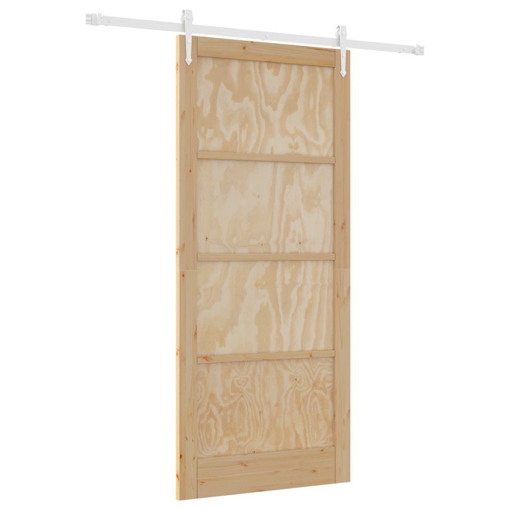 vidaXL Ușă glisantă Manual Natural și alb 93 x 211 cm