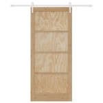 vidaXL Ușă glisantă Manual Natural și alb 93 x 211 cm vidaXL Ușă glisantă Manual Natural și alb 93 x 211 cm