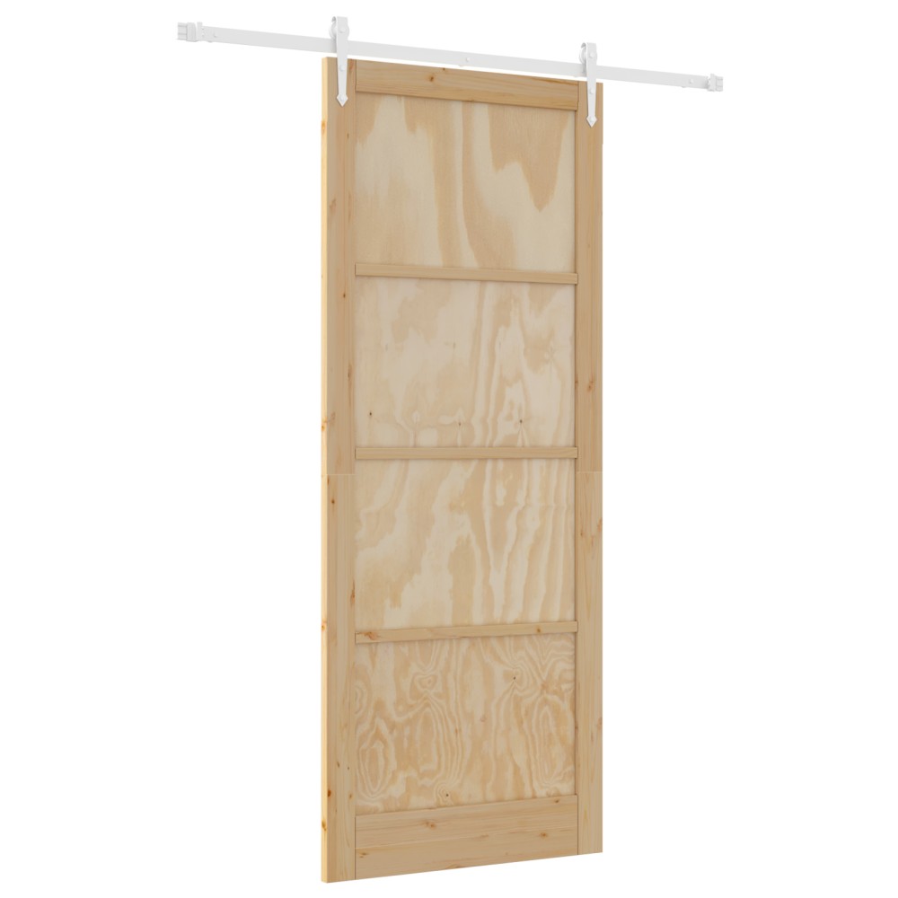 vidaXL Ușă glisantă Manual Natural și alb 93 x 232 cm