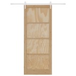 vidaXL Ușă glisantă Manual Natural și alb 93 x 232 cm vidaXL Ușă glisantă Manual Natural și alb 93 x 232 cm