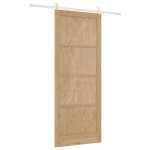 vidaXL Ușă glisantă Manual Natural și alb 93 x 232 cm vidaXL Ușă glisantă Manual Natural și alb 93 x 232 cm