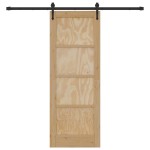 vidaXL Ușă glisantă Manual Natural și negru 73.5 x 198.5 cm vidaXL Ușă glisantă Manual Natural și negru 73.5 x 198.5 cm
