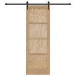 vidaXL Ușă glisantă Manual Natural și negru 73.5 x 211 cm vidaXL Ușă glisantă Manual Natural și negru 73.5 x 211 cm