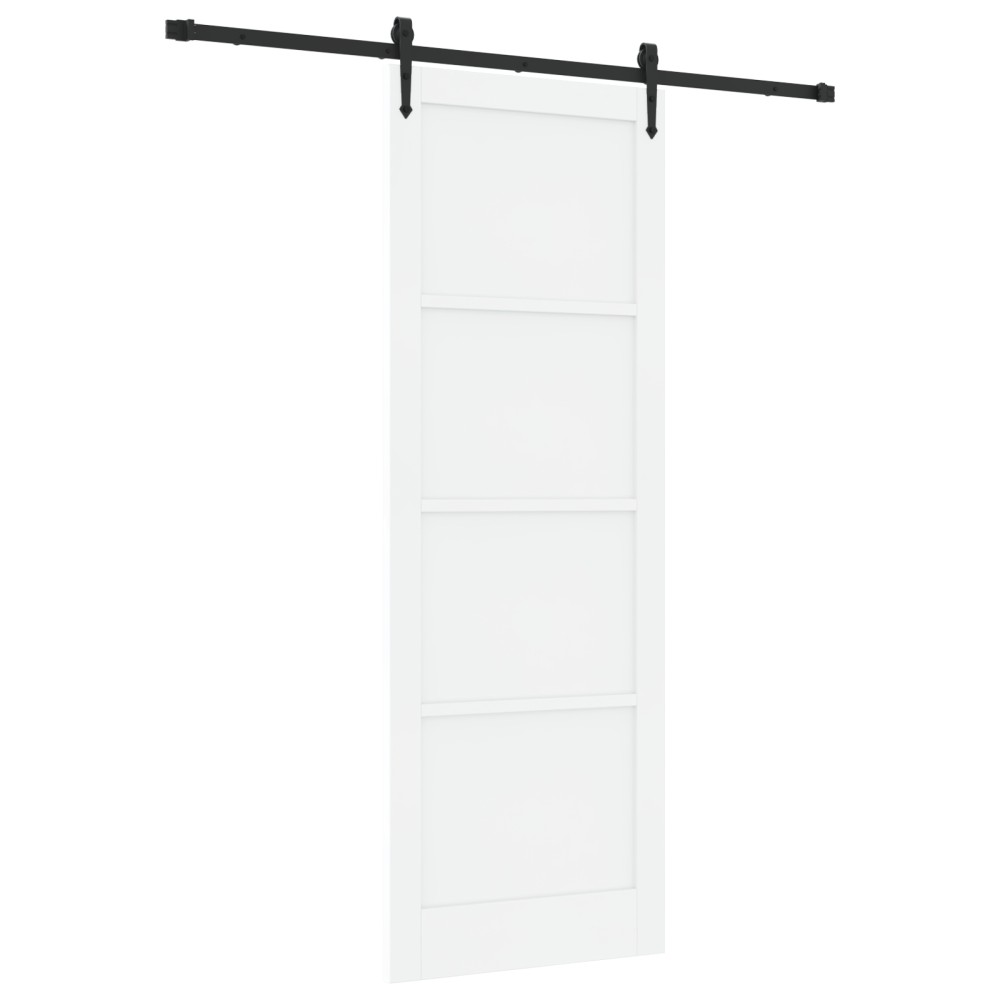 vidaXL Ușa Glisantă Set de 2 Alb și negru Lemn 83 x 232 cm