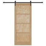 vidaXL Ușă glisantă Manual Natural și negru 86 x 211 cm vidaXL Ușă glisantă Manual Natural și negru 86 x 211 cm