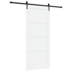 Ușa culisantă vidaXL cu set de accesorii alb 93x211 cm lemn masiv pin Ușa culisantă vidaXL cu set de accesorii alb 93x211 cm lemn masiv pin