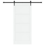 Ușa culisantă vidaXL cu set de accesorii alb 93x211 cm lemn masiv pin Ușa culisantă vidaXL cu set de accesorii alb 93x211 cm lemn masiv pin
