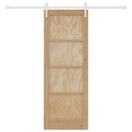 vidaXL Ușă glisantă Manual Natural și alb 73.5 x 198.5 cm