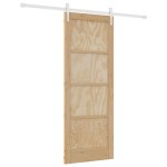 Ușa glisantă vidaXL cu set de accesorii 78x202 cm din lemn masiv de pin