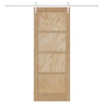 Ușa glisantă vidaXL cu set de accesorii 78x202 cm din lemn masiv de pin