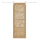 vidaXL Ușă glisantă Manual Natural și alb 78 x 211 cm