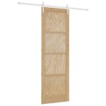 vidaXL Ușă glisantă Manual Natural și alb 78 x 232 cm