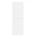 vidaXL Ușă glisantă Manual Alb 78 x 232 cm Lemn masiv de pin și oțel vidaXL Ușă glisantă Manual Alb 78 x 232 cm Lemn masiv de pin și oțel