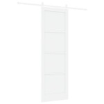 vidaXL Ușă glisantă Manual Alb 78 x 232 cm Lemn masiv de pin și oțel vidaXL Ușă glisantă Manual Alb 78 x 232 cm Lemn masiv de pin și oțel
