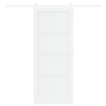 vidaXL Ușă glisantă Manual Alb 83 x 202 cm Lemn masiv de pin și oțel vidaXL Ușă glisantă Manual Alb 83 x 202 cm Lemn masiv de pin și oțel