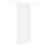 vidaXL Ușă glisantă Manual Alb 83 x 202 cm Lemn masiv de pin și oțel vidaXL Ușă glisantă Manual Alb 83 x 202 cm Lemn masiv de pin și oțel