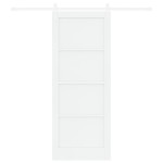 vidaXL Ușă glisantă Manual Alb 83 x 211 cm Lemn masiv de pin și oțel vidaXL Ușă glisantă Manual Alb 83 x 211 cm Lemn masiv de pin și oțel