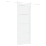 vidaXL Ușă glisantă Manual Alb 83 x 211 cm Lemn masiv de pin și oțel vidaXL Ușă glisantă Manual Alb 83 x 211 cm Lemn masiv de pin și oțel
