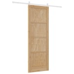 vidaXL Ușă glisantă Manual Natural și alb 83 x 232 cm vidaXL Ușă glisantă Manual Natural și alb 83 x 232 cm